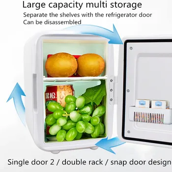 

Mini Refrigerator Kitchen Food Fresh Contain Storage Items Car Fridge Cooler Warmer Fridge Multi-Function 12V Travel Fridge