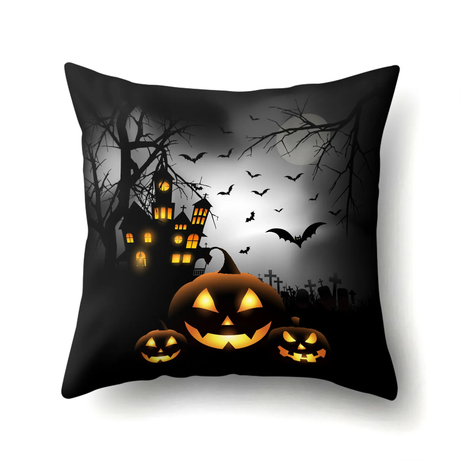 

Pillowcase Halloween Pumpkin Polyester Home Decoration Ghost Ghost Witch Pattern Cushion Suite Accessories Bench Cushions