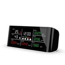 Dm69 portátil analisador de qualidade do ar digital display comum tela co2 pm2.5 pm10 hcho tovc temperatura detector umidade monitor