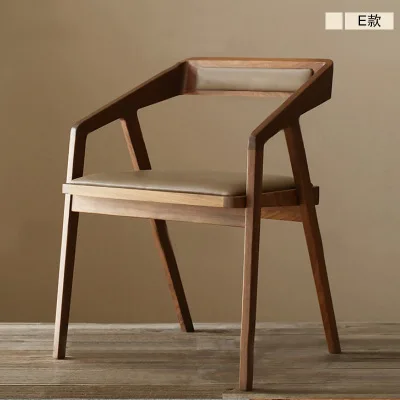 Производитель на заказ, обеденный стул из твердой древесины, простой домашний, для гостиной, ресторана, обеденный стол, стул, современный, офисный, индивидуальный - Цвет: 1 pc CHAIR