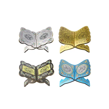 

Hot Wooden Eid al-Fitr Islamic book shelf Bible frame Kuran Quran Koran Holy Book Stand Holder Rehal Islam Home Decoration