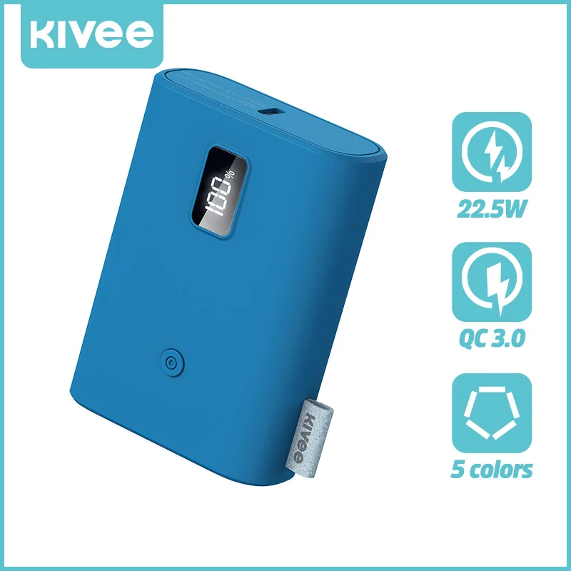 type c power bank Kivee 20W Led 10000mAh Power Bank Portable Charging External Battery Fast Charger 10000 mAh Powerbank for iPhone Xiaomi Samsung 65w power bank Power Bank