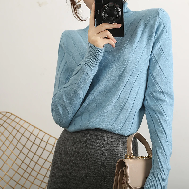 

2019 Spring Autumn and Winter Jumper Women Sweaters And Pullovers Knitted Long Sleeve Cashmere Sweater Female Top Pull Femme