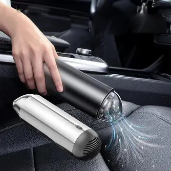 

1 Set Car Use Space Aircraft Alloy Mini Capsule Wireless Car Vacuum Cleaner Home High Power Charging Type