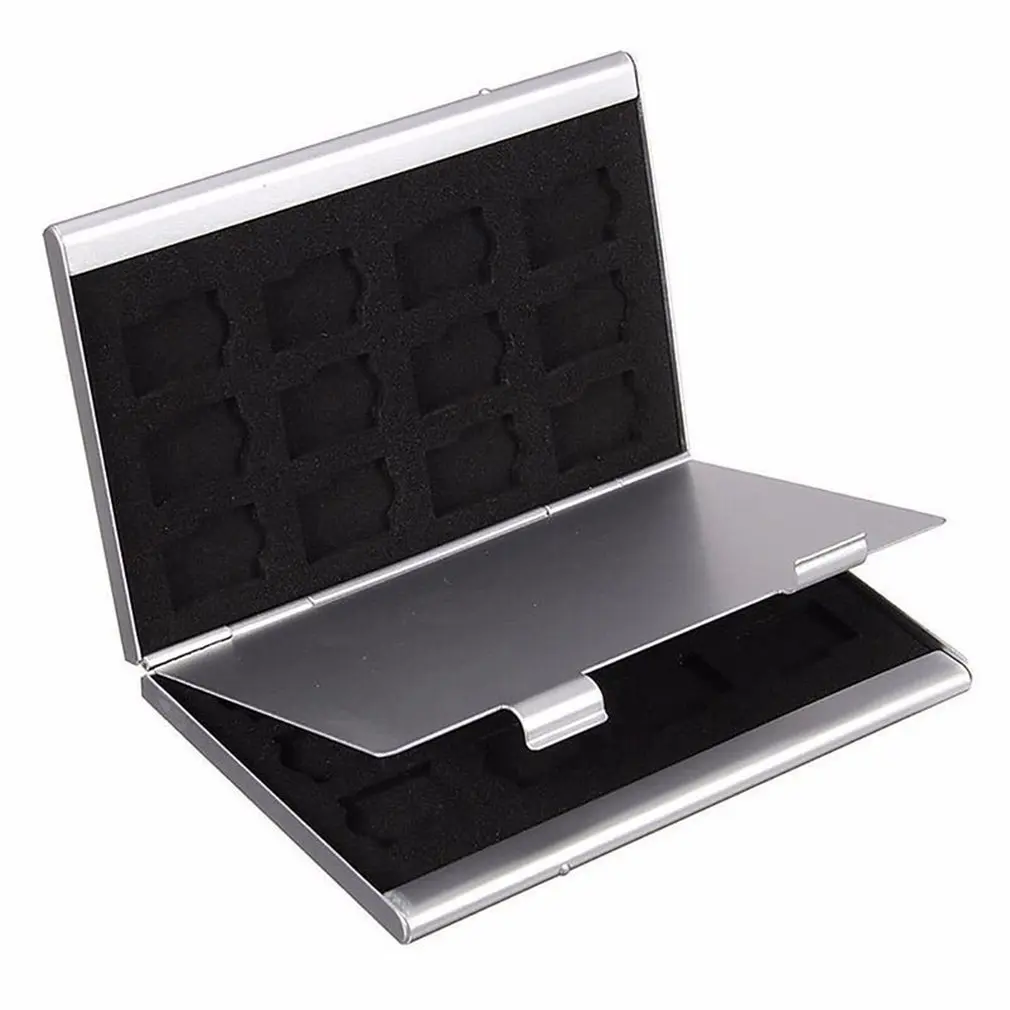 

Card ID Holders Metal MMC Memory Card Aluminum Storage Box Camera 6SD 24TF MMC TF Memory Card Storage Card Holder Case