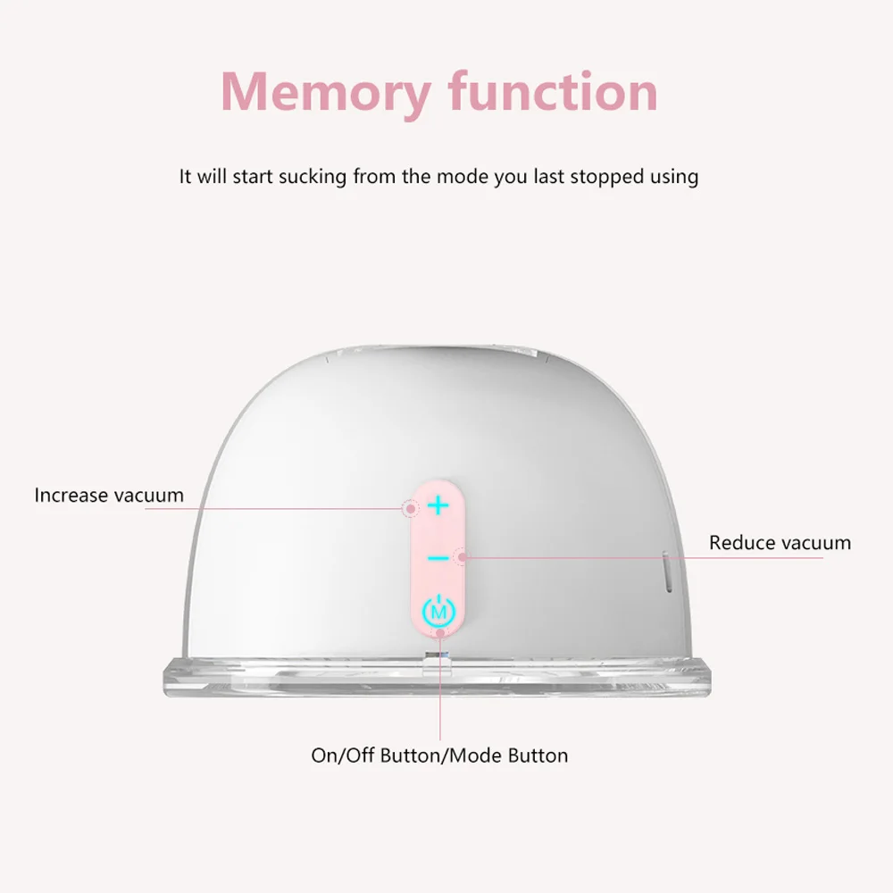 YOUHA Electric Breast Pump YH-7006 USB Wearable Hands Free Silent Invisible Breast Pump 3 Modes 9 Levels 24mm/28mm flanges 6