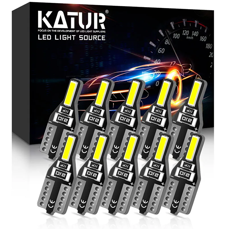 

10pcs T10 W5W LED Bulbs 194 168 7020SMD car Interior Lights Dome Reading light 6000K 12V White for Civic Accord CRV HRV Jazz Fit