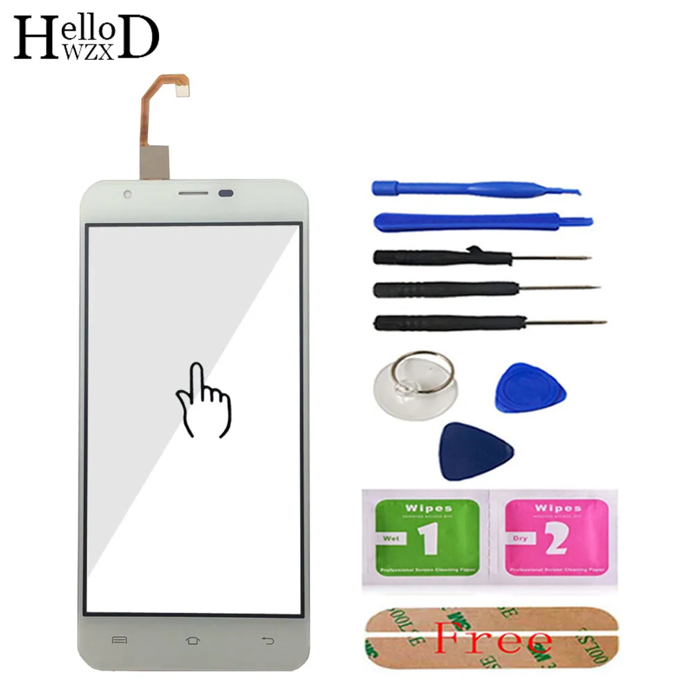 

5.5'' Touch Screen Front Glass For Oukitel U7 Plus Touch Screen Glass Digitizer Panel Lens Sensor Flex Cable Tools Adhesive