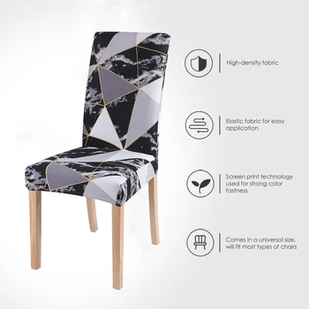 

Slipcover for Chair Elastic Stretch Dining Chair Covers Washable Slipcovers Dust-proof Furniture Decor 1/2/4/6pcs