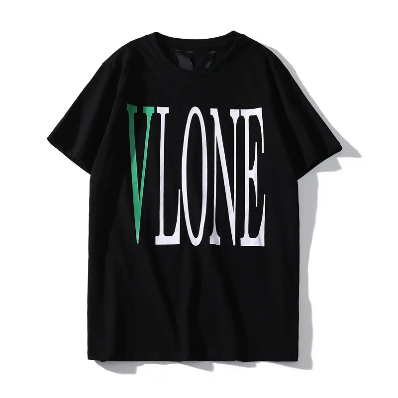 

New Products Classic Style Green Large V Short Sleeve Edison Celebrity Style T-shirt maychao Hip Hop Men And Women Short Sleeve
