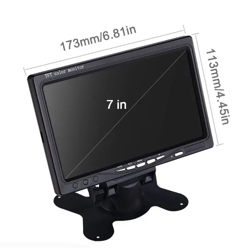 

7" TFT LCD Color HD Mirror Monitor for Car Reverse Rear View Backup Camera DVD General Truck Bus Reversing Display