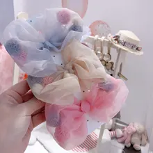 Корейский стиль детская органза Gauzing Ball универсальная большая версия лук головы Клип зажим аксессуары для волос головной убор