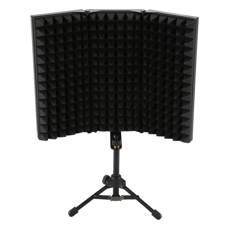 

Recording Sound Absorber Microphone Isolation Shield Anti-Noise 3-Fold Design High-Density Foam Panel, for Recording Equipment S
