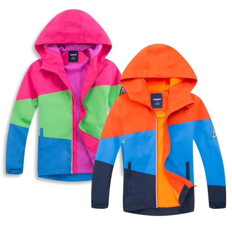 Детская куртка для девочек; теплое пальто для подростков; детская весенняя одежда; милая флисовая верхняя одежда с длинными рукавами; Водонепроницаемая ветровка