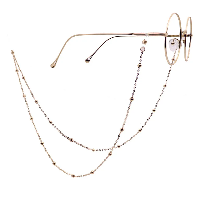

Fashion Womens Gold Silver Eyeglass Chains Sunglasses Necklace Reading Beaded Glasses Chain Eyewears Cord Holder neck strap Rope