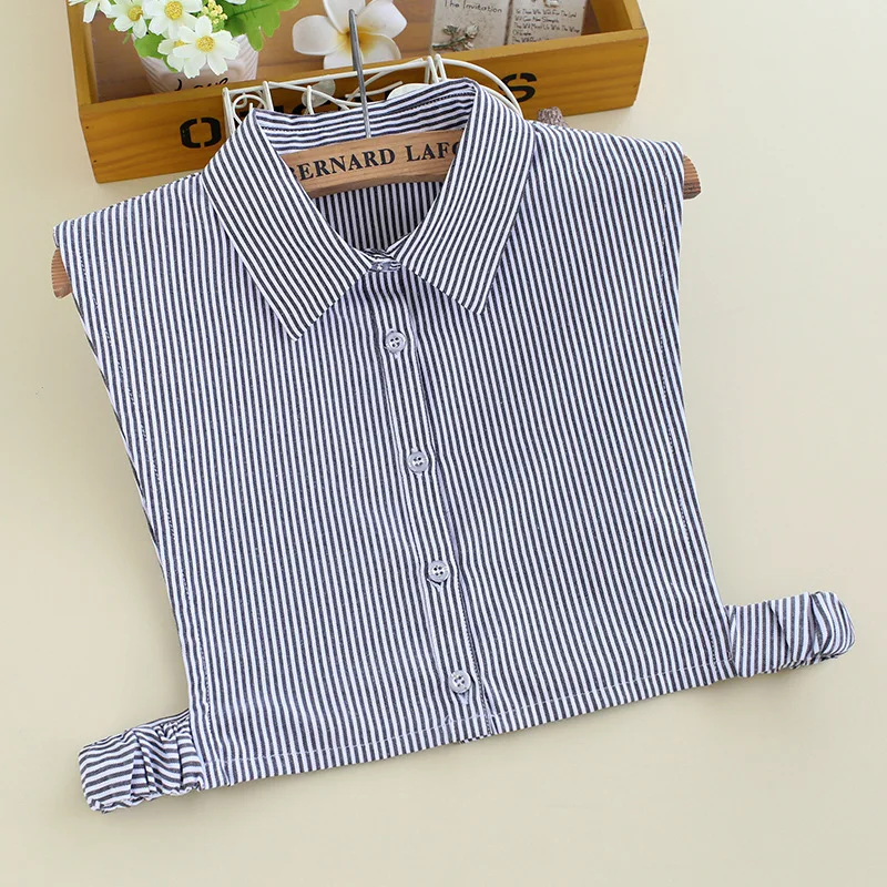 

Adult Striped Detachable Collars for Women Lady Fake Collar Female False Collar Blouse Lapel Shirt Faux Col Neckwear Decoration