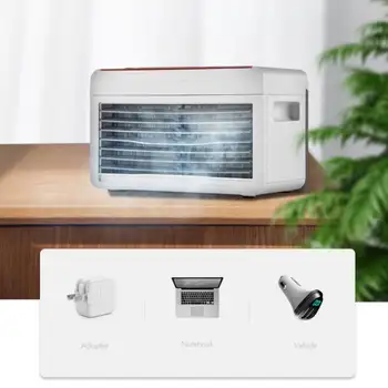 

Mini Portable Air Conditioner 2 Colors Light Conditioning Humidifier Purifier USB Desktop Air Cooler Fan With Water Tanks Home