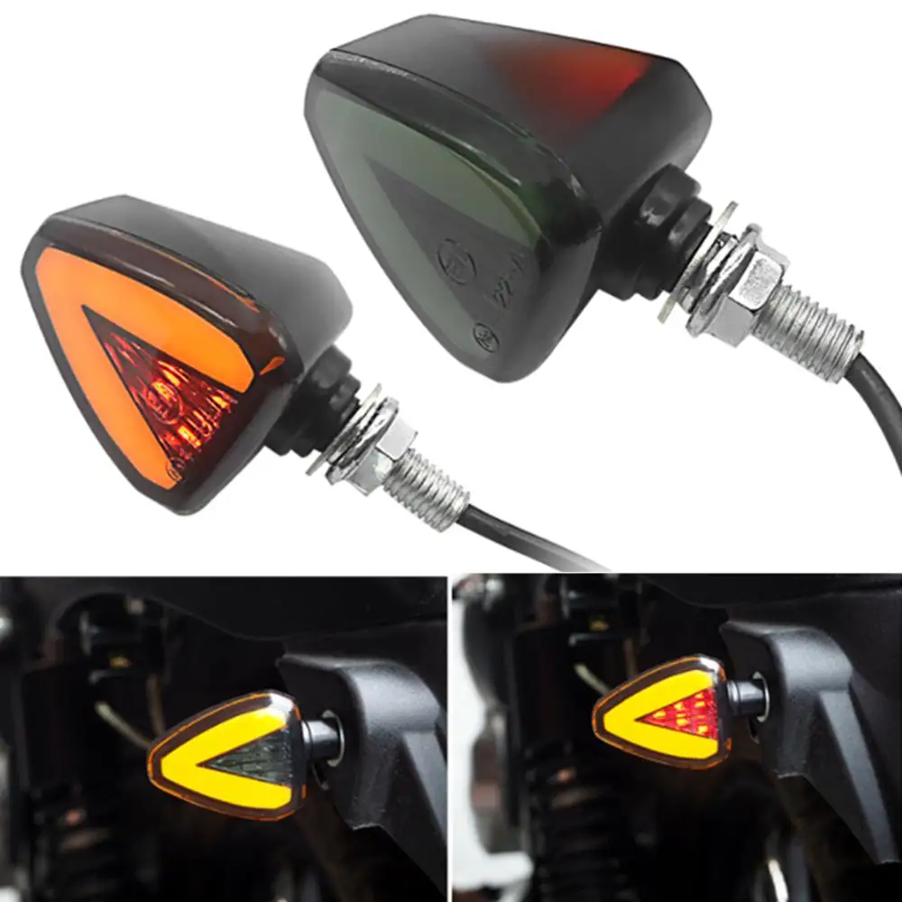 

2pcs Motorcycle Universal Bike LED Turn Signal Indicator Blinker Light Lamp Amber Pack Indicator Saytime Light