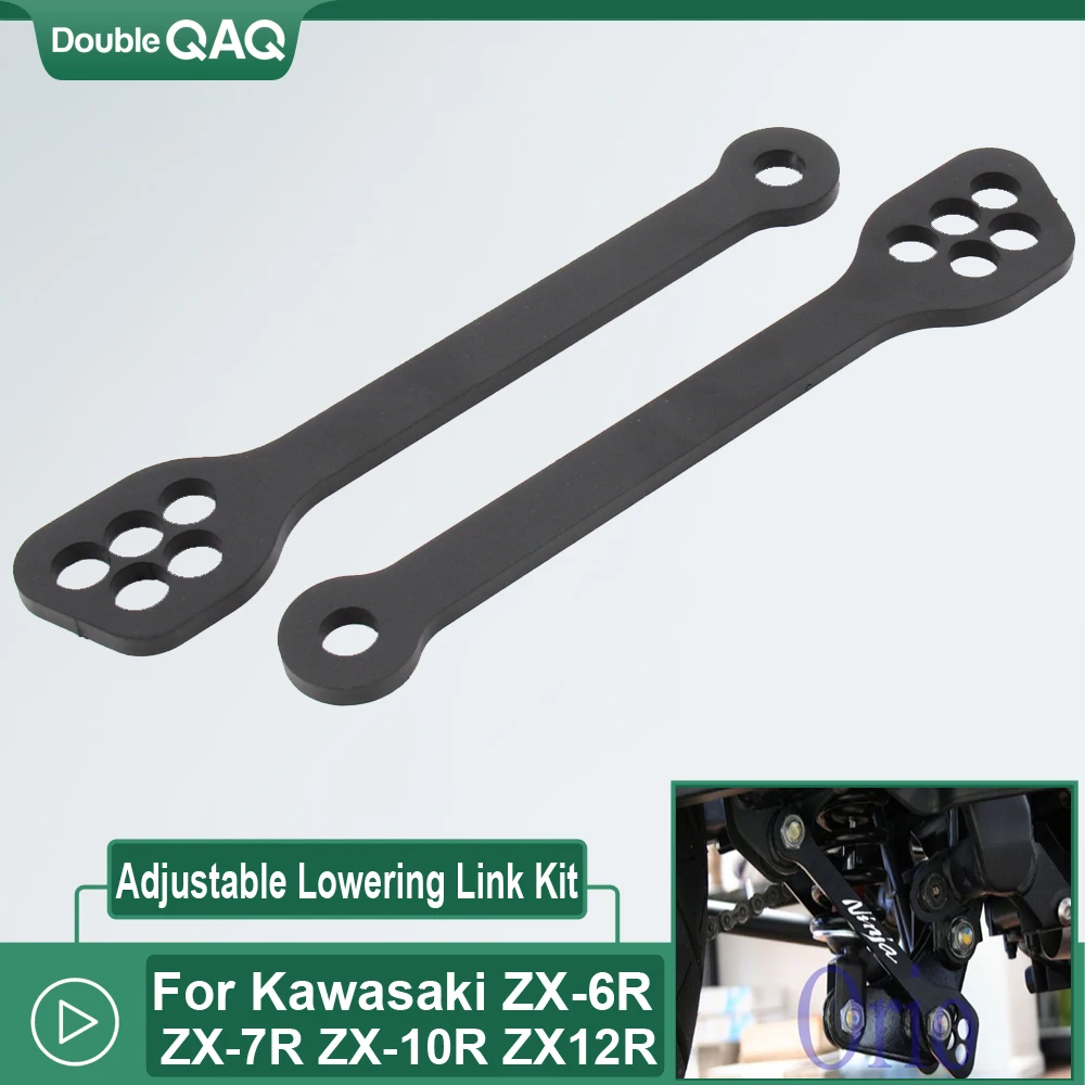 

For Kawasaki Ninja ZX-6R ZX7R ZX9R ZX12R 1992-2020 Models 1-4" Drop Adjustable Lowering Links