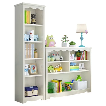 

Modern Simple Bookshelf Children's Bookcase Simple Floor Shelf Solid Wood Storage Shelf Creative Korean Student Bookshelf