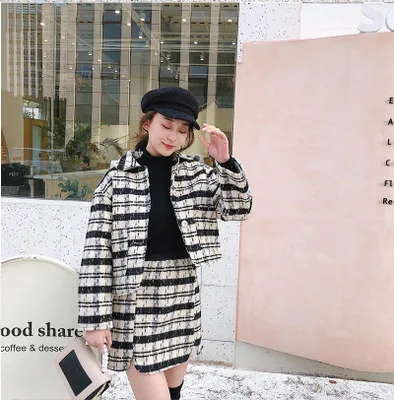 Комплекты одежды для мамы и дочки Осень зима 2019 Новая повседневная клетчатая