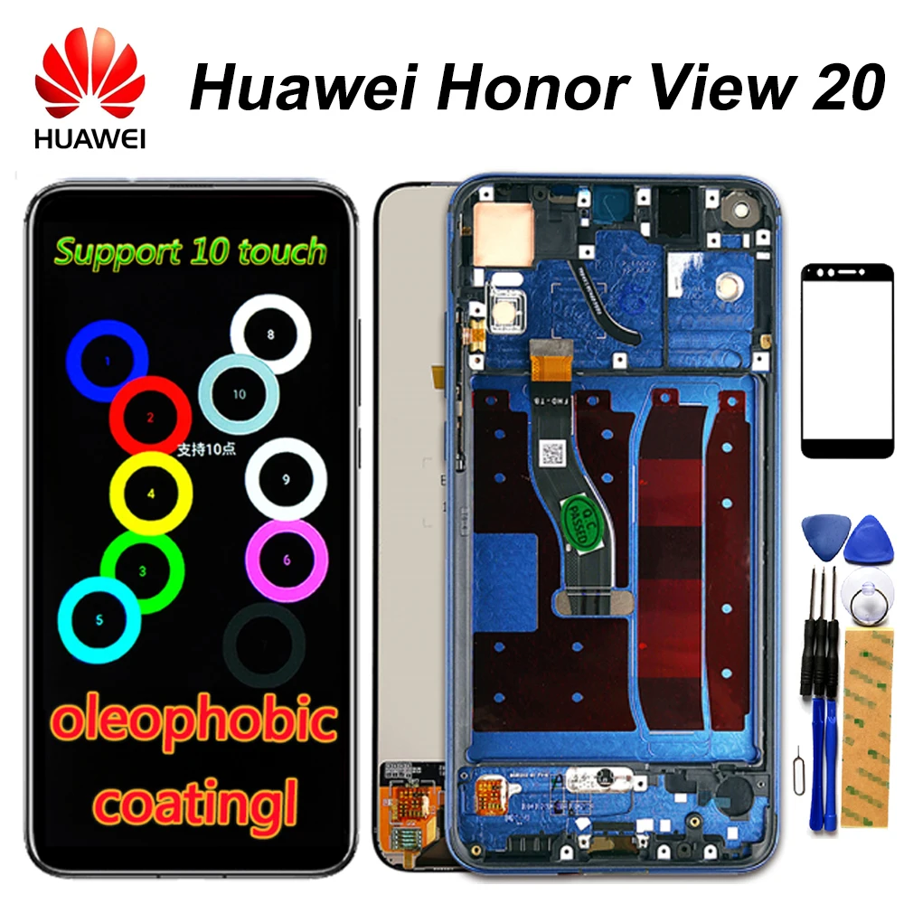Dizigiter для Huawei Honor View 20 V20 сенсорный ЖК экран в сборе с олеофобным покрытием экраном