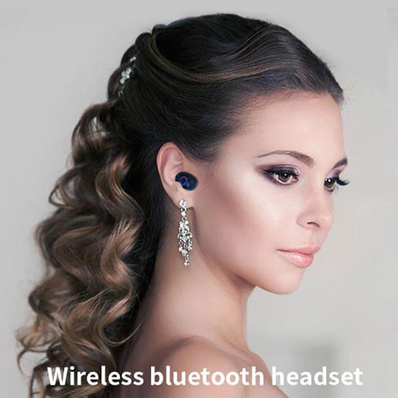 3D стереонаушники Bluetooth TWS наушники вкладыши мини со скрытым трюком голосовым