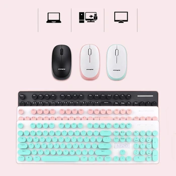 

Wireless Keyboard and Mouse Set Silent Desktop Computer Laptop Keypad Business Office Home Mute Mice Keyboard