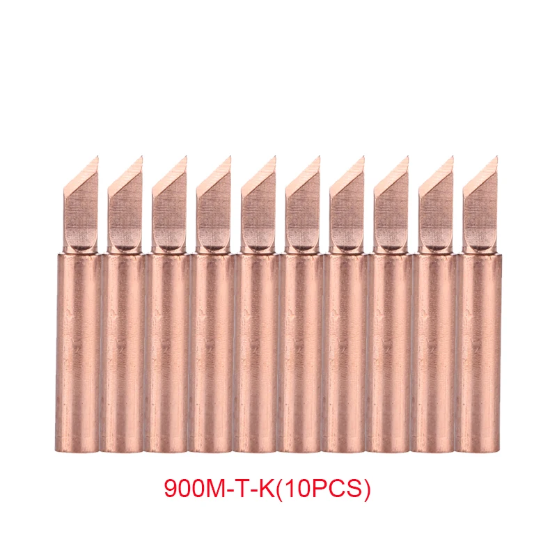 Soldering Iron 10PCS/Lot Copper Solder Iron Tip 900M-T-K/SK/I/IS/B/1C/2C/3C/4C/0.8D/1.2D/1.6D/2.4D/3.2D/SB for 936 Soldering Tool