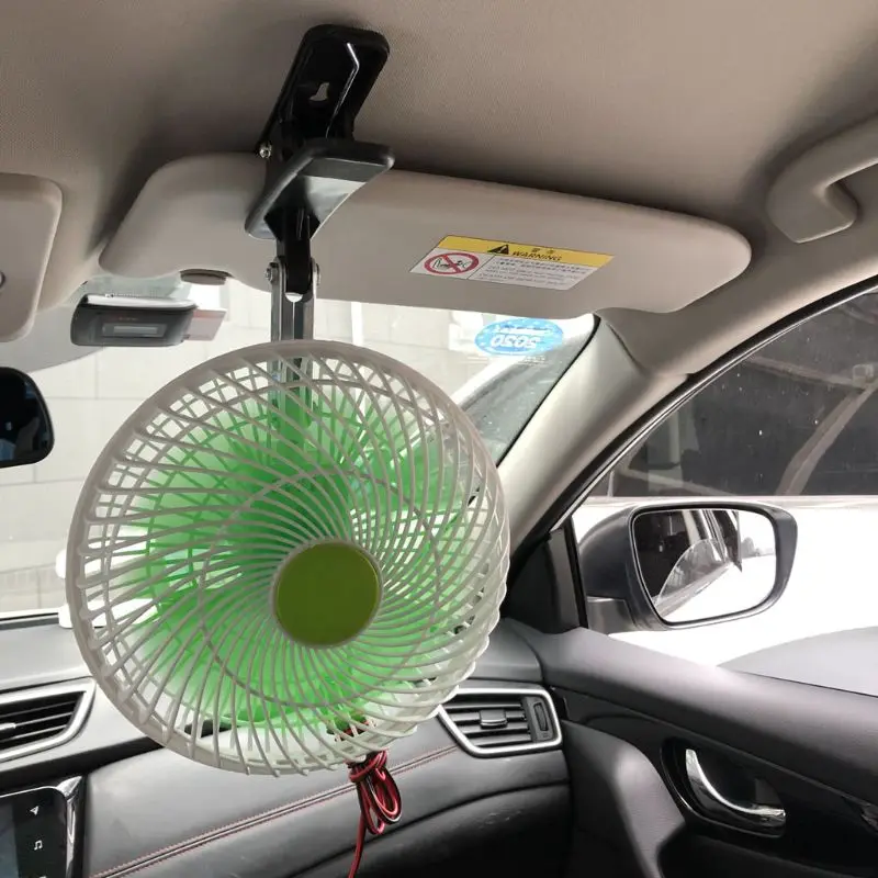 

12V Oscillating Stepless Speed Air Cooler Swing Clip Fan for Car Vehicle Outdoor