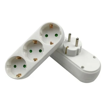 

2020 New 3-way Conversion Socket Tools For Schuko Ceramic AC 250V/16A Adapter Outlet Converter