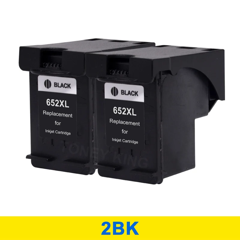 2BK Toney King 652 XL Восстановленный картридж для hp 652 для hp Deskjet 2135 2136 2138 3635 3636 3835 4536 принтер - Цвет: 2BK