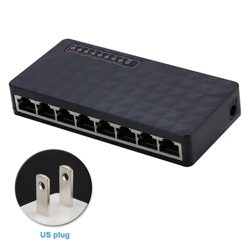 

Ethernet Mini Fast Network Switch Hub Adapter 10/100 Mbps Exquisite 8 Port LED Indicators