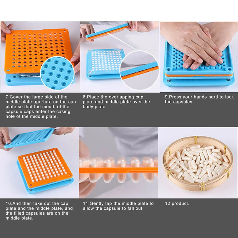 100 Hole ABS Capsule Filling Plate / Capsule Filling Device / Filling Manual Capsule Manual Packagi