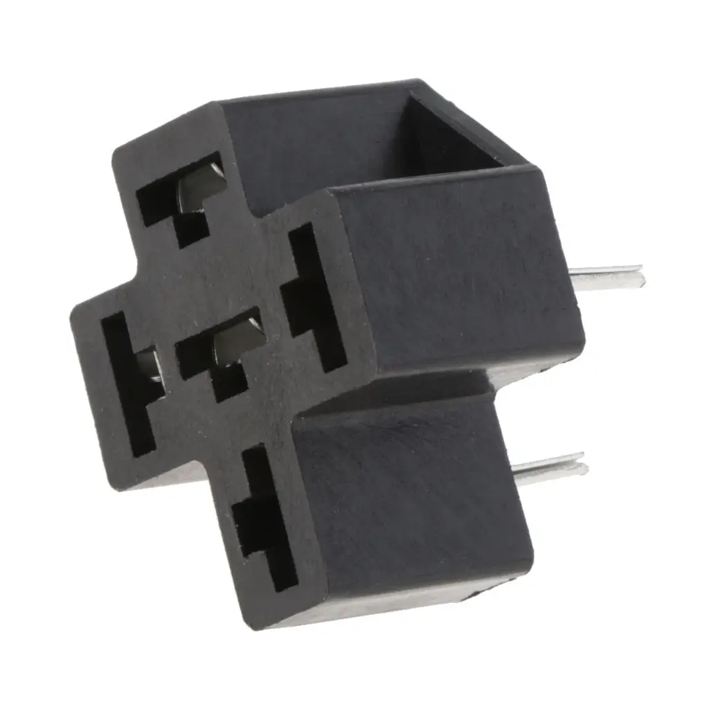 40a 5pin Relay Connector Pc Board Mount Micro Relay Socket Pcb Thermoplastic Relay Motorcycle