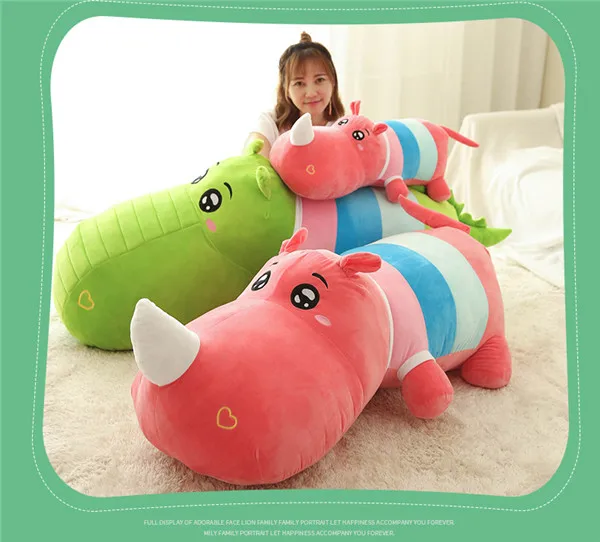 Fancytrader 63â€˜â€™ Cute Giant Stuffed Plush Hippo Toy Big Colorful Hippo Stuffed Toy Nice Birthday Gift 160cm 3 Colors 3 Sizes (15)