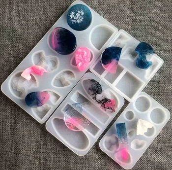 

Irregular rock mausoleum wave shaped silica gel mold DIY candy epoxy resin accessories decorative mold