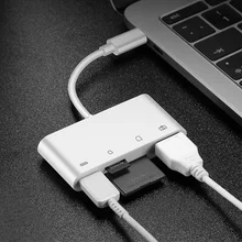 Yeesite 4 в 1 кард-ридер Carema для светильник-ing iPad iPhone iPod USB/SD/TF OTG карты камеры кабель адаптер Высокое качество