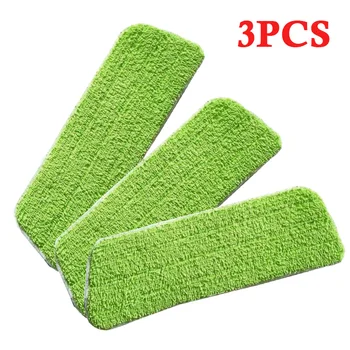 

3pcs Microfiber Flat Mop Head Refill Floor Cleaning Pads Absorbent Cloth Tool