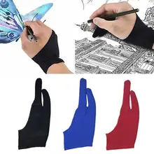 Uniwersalne rękawice do rysowania na 2 palce rękawice do tabletu rękawice do malowania przeciwporostowego prawa i lewa rękawica tanie tanio CN (pochodzenie) Nylon