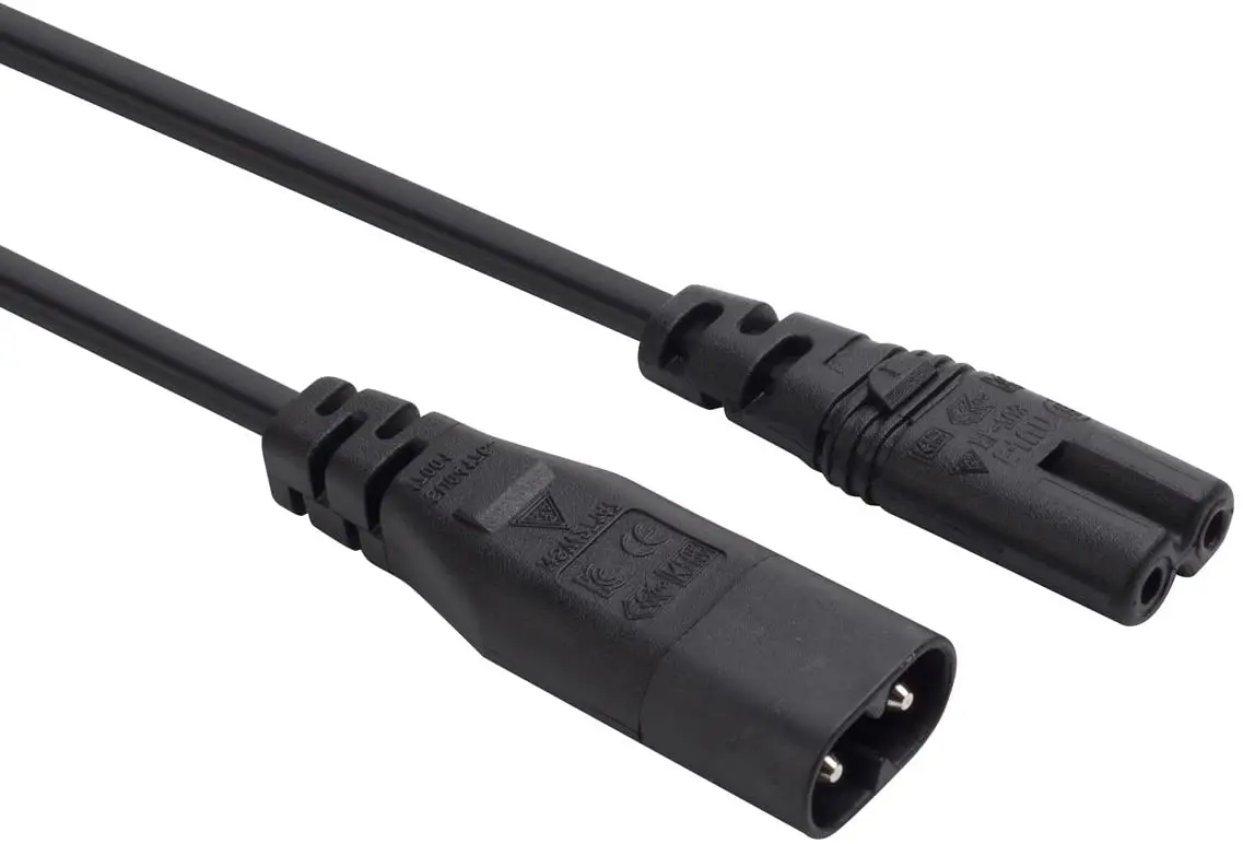 Штекер IEC 60320 C8 к гнезду C7 штекер-гнездо удлинитель Главный кабель адаптера