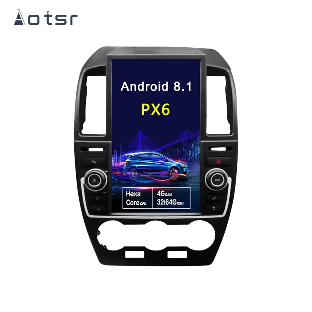 Автомобильный мультимедийный проигрыватель AOTSR с HD экраном Tesla для Land Rover Freelander 2