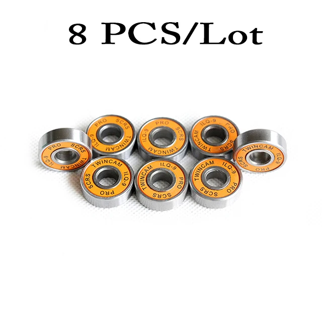 8 Pcs Orange Новое поступление, 8 шт. подшипники для скейтборда, 608 ABEC-9 для скейта, обувь для скейтборда, роликовые подшипники для скутера - Цвет: 8 Pcs Orange