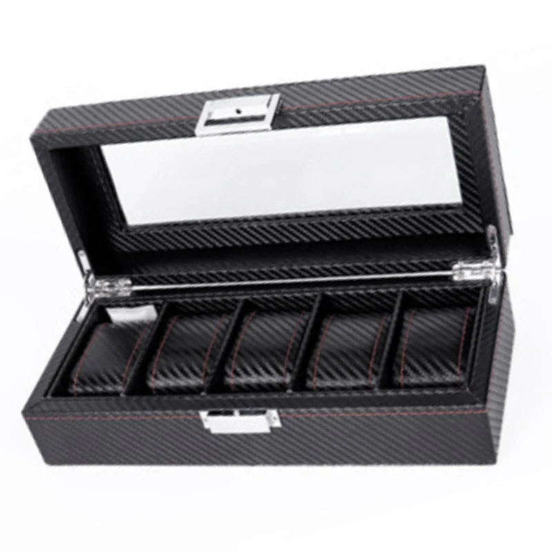 

Hot Sale Watch Box PU Leather Black Watch Holder Watch Box Jewelry Box Professional Holder Organization