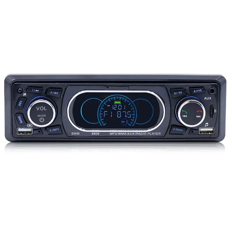 1-Din Bluetooth стерео автомобиль в тире mp3-плеер радио Поддержка USB/TF/AUX/FM приемник с беспроводным пультом дистанционного управления