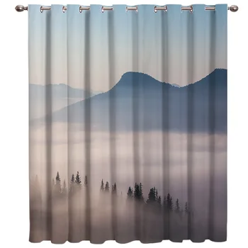 

Misty Mountains Window Treatment Hardware Sets Curtains for the Kitchen Living Room