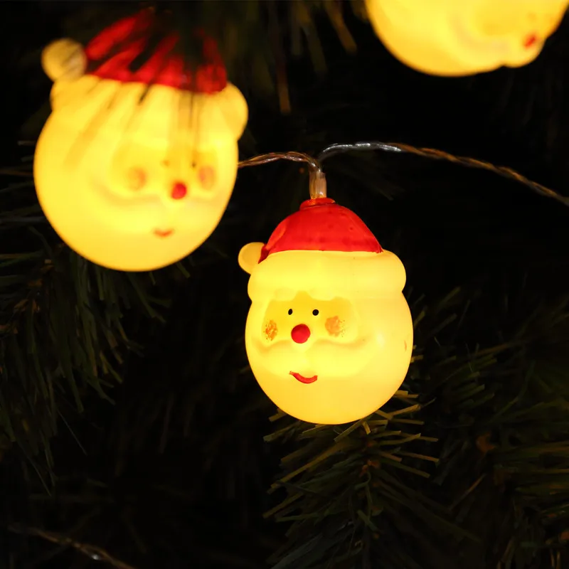 

Cross Border Hot Sales LED Santa Claus Lighting Chain Battery Light Room Decorative Lights Colorful Lights Outdoor Hanging Curre