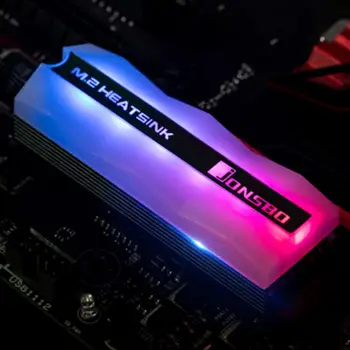 

Jonsbo M.2-2 Colorful Lighting M.2 nvme 2280 SSD Heatsink Solid State Hard Disk Cooler Radiator FAN Pin Heat Thermal pad