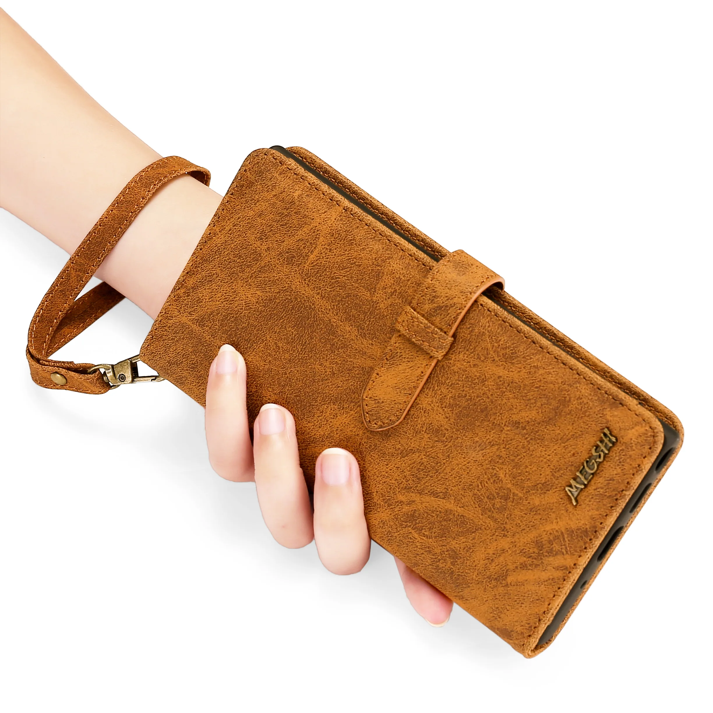 

Flip Case With Card Pocket Leather Phone Bags Wallet Cover Detachable Magnetic Back Cover Buckle For Samsung Note10 PRO Cases