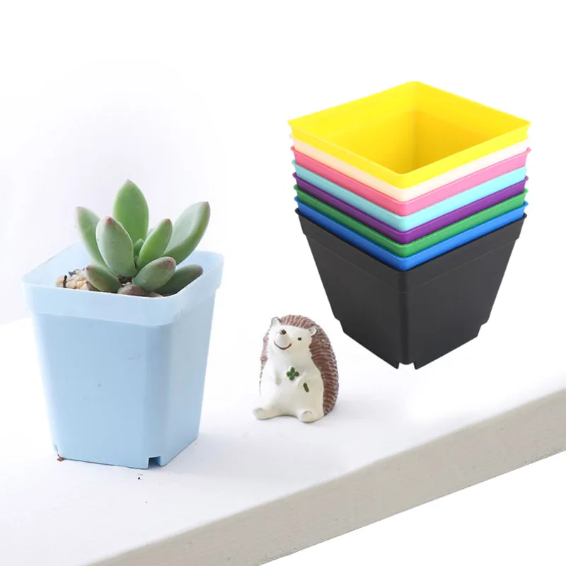 Мини цветочный горшок квадратные кастрюли разноцветная раковина для мяса